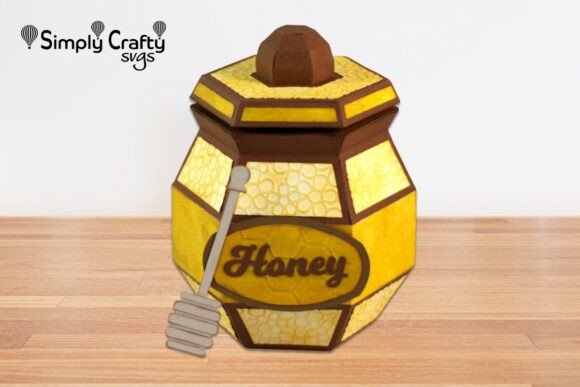 3D Honey Jar SVG for Birthday Crafts & Digital Products