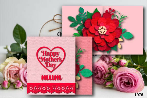 3D SVG Floral Card for Mother’s Day Branding