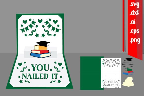 3D SVG Graduation Popup Card Adds Charm to Local Brand Packaging