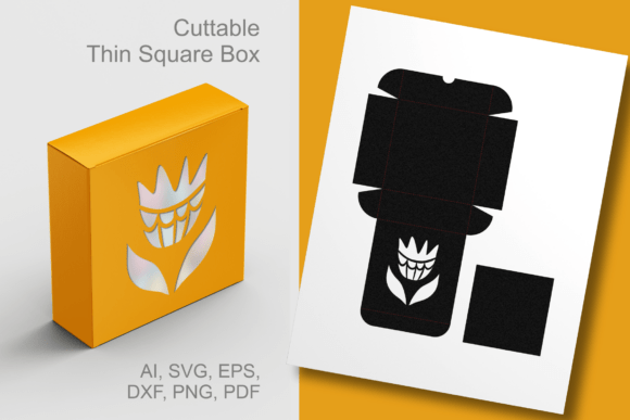 Abstract Flower 3D SVG Box: Spring Design for Brand Visuals
