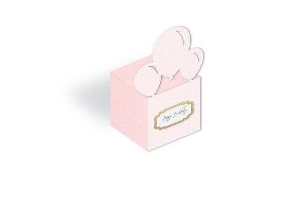 Birthday Balloons Cube Box: A Versatile 3D SVG for Birthdays & Handmade Business