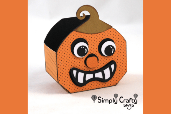 Crazy Pumpkin Box 3D SVG for Halloween Branding