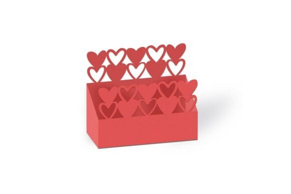 Cut Out Hearts Tray Favour Box SVG – A 3D Valentine’s Day Craft Essential