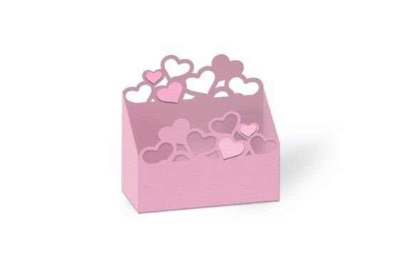Cutout Hearts Tray Favour Box Bag SVG – A 3D Valentine S Day Packaging Design Gem