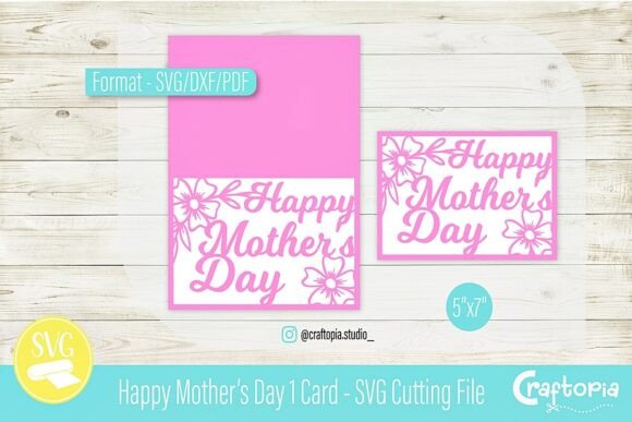 Elegant Mother’s Day SVG for Greeting Cards & Brand Packaging