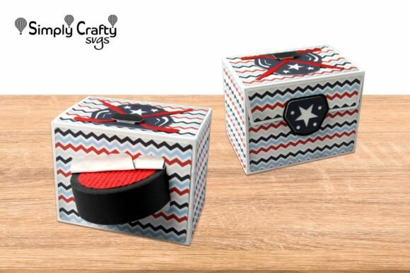 Flying Hockey Puck Box SVG: A Dynamic Design for Sports Lovers