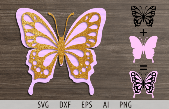 Layered Butterfly Silhouette SVG Cut: A 3D SVG for Animal-Inspired Editorial Design