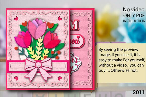 Mother’s Day Tulip Bouquet Card SVG2011: A 3D SVG Design for Local Brand Romance