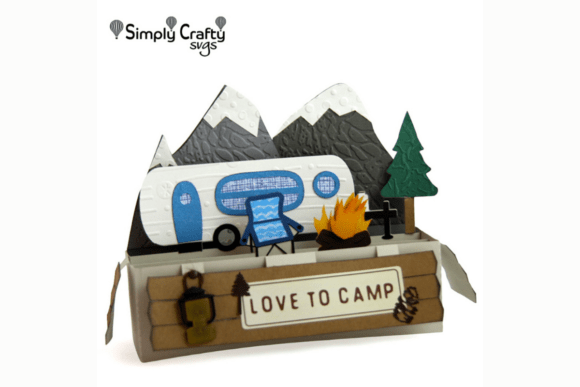 Mountain Camping Box Card SVG – A 3D Father’s Day Design for Authentic Brand Storytelling
