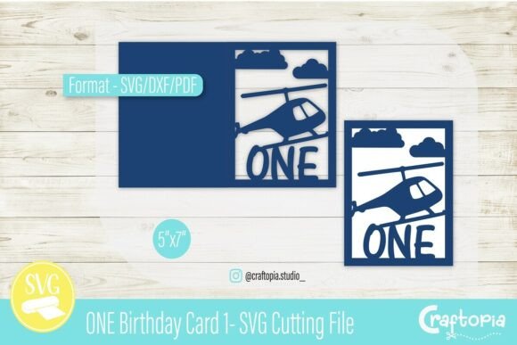 ONE BDay Boy Card – SVG Cutting File: A Playful 3D SVG for Greeting Cards & Handmade Business