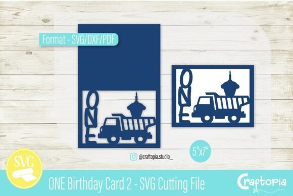 ONE Birthday Card – 3D SVG Design for Playful Greeting Cards