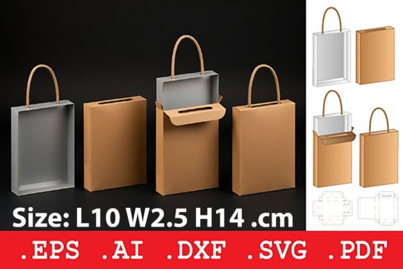 Rectangular Rope Handle Gift Box: A 3D SVG Object That Elevates Editorial and Web Design