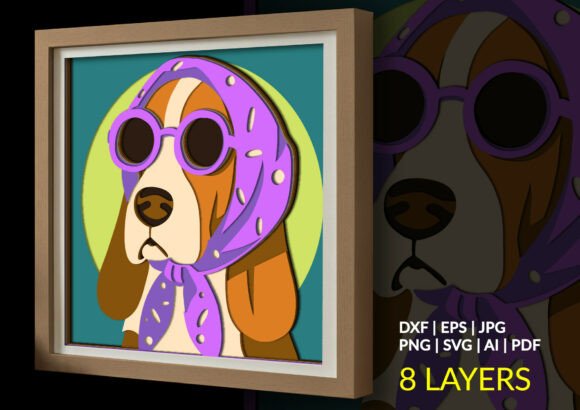 Retro Beagle Dog Sunglasses 3D Shadow Box: A Seller’s Honest Review for Commercial Design Use