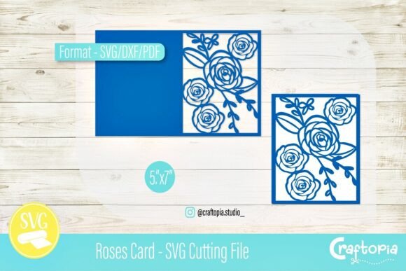 Roses Card – 3D SVG Greeting Design for Elegant Content Publishing