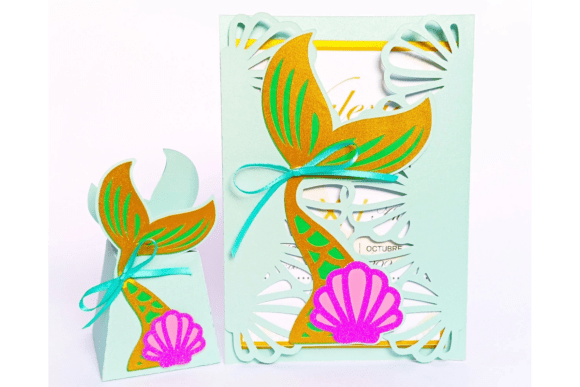 SVG SIREN SET: 3D SVG Box & Gatefold Card for Birthday Branding
