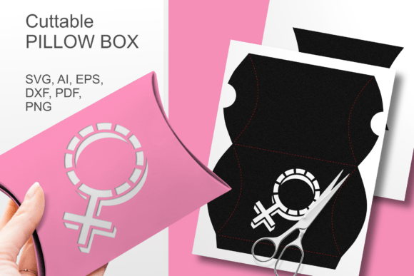 Symbol of Venus Window Pillow Favor Box – A 3D SVG for Holiday Crafting