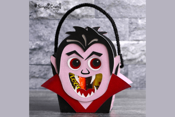 Vampire Treat Bag SVG for Halloween: A 3D Design That Delights